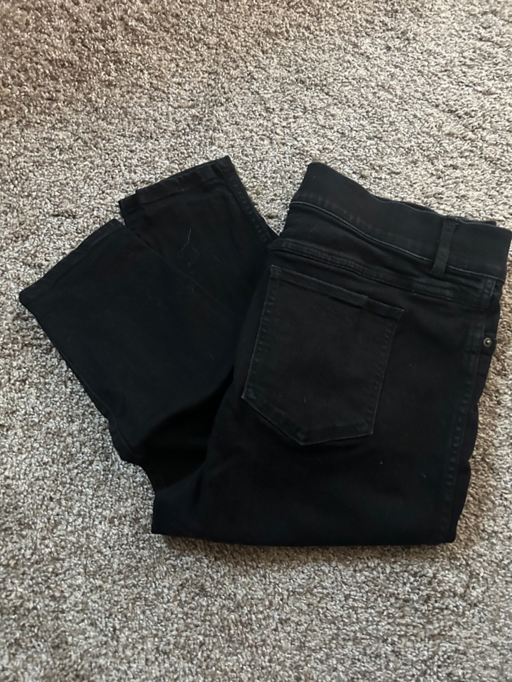 SPANX Black Straight-Leg Jeans